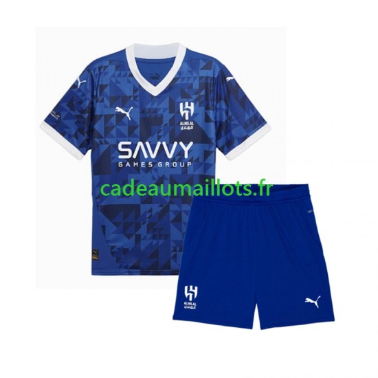 Maillot avec flocage Al-Hilal Domicile 2024-2025 ,Tenue Enfant MC