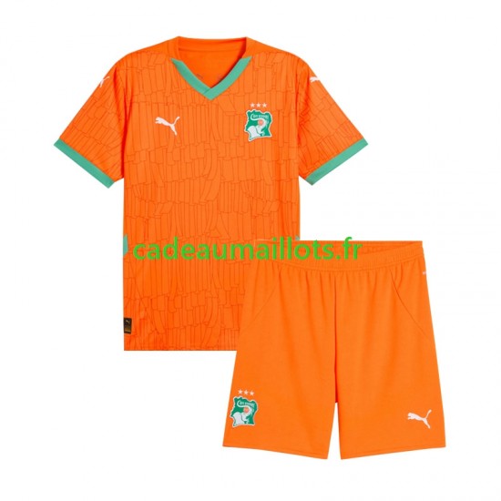 Côte d'Ivoire Maillot avec flocage Domicile 2025 ,Tenue Enfant MC