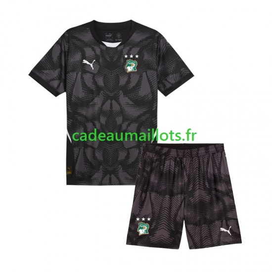 Côte d'Ivoire Maillot avec flocage Gardien Domicile 2025 ,Tenue Enfant MC