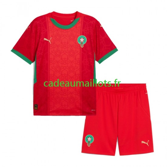 Maroc Maillot avec flocage Domicile 2024 ,Tenue Enfant MC