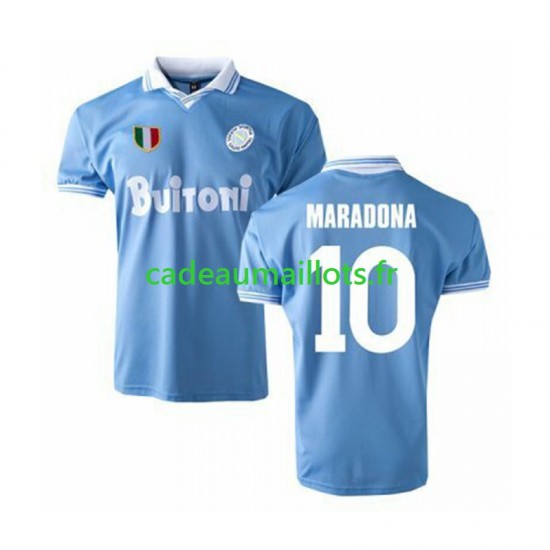 Naples Maillot avec flocage MARADONA 10 Rétro Domicile 1986 ,Homme MC