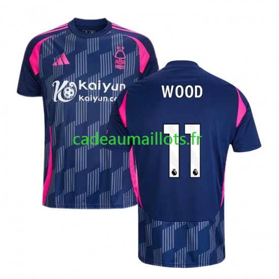 Nottingham Forest Maillot avec flocage Chris Wood 11 Extérieur 2024-2025 ,Homme MC