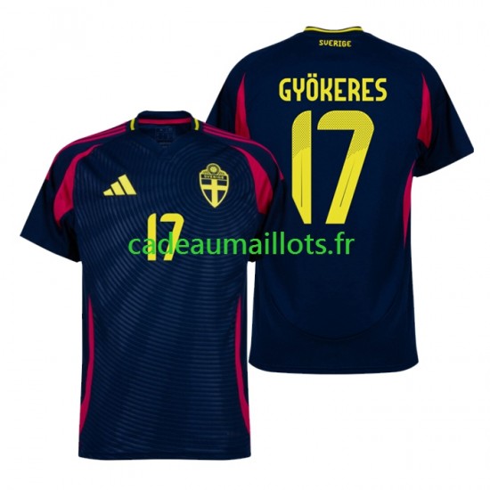 Suède Maillot avec flocage Viktor Gyokeres 17 Extérieur 2024 ,Homme MC