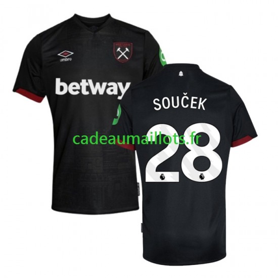 West Ham United Maillot avec flocage SOUCEK 28 Extérieur 2024-2025 ,Homme MC