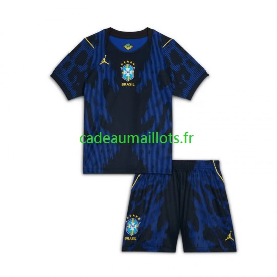 Brésil Maillot avec flocage Extérieur Coupe du Monde 2026 ,Tenue Enfant MC