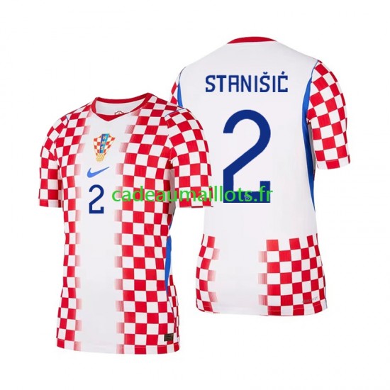 Croatie Maillot avec flocage Josip Stanisic 2 Domicile Coupe du Monde 2026 ,Homme MC
