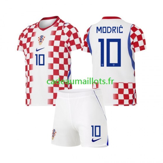 Croatie Maillot avec flocage Modrić Luka 10 Domicile Coupe du Monde 2026 ,Tenue Enfant MC