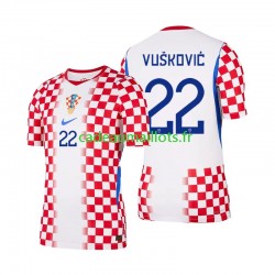 Croatie Maillot avec flocage Luka Vuskovic 22 Domicile Coupe du Monde 2026 ,Homme MC