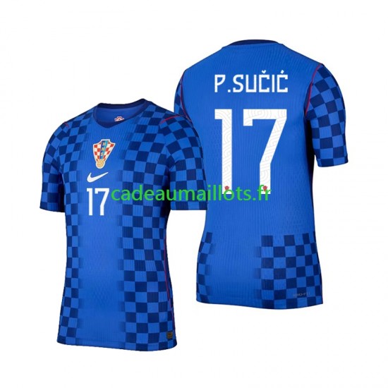 Croatie Maillot avec flocage Petar Sucic 17 Extérieur Coupe du Monde 2026 ,Homme MC