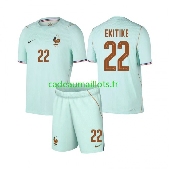 France Maillot avec flocage Hugo Ekitike 22 Extérieur Coupe du Monde 2026 ,Tenue Enfant MC