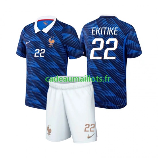 France Maillot avec flocage Hugo Ekitike 22 Domicile Coupe du Monde 2026 ,Tenue Enfant MC