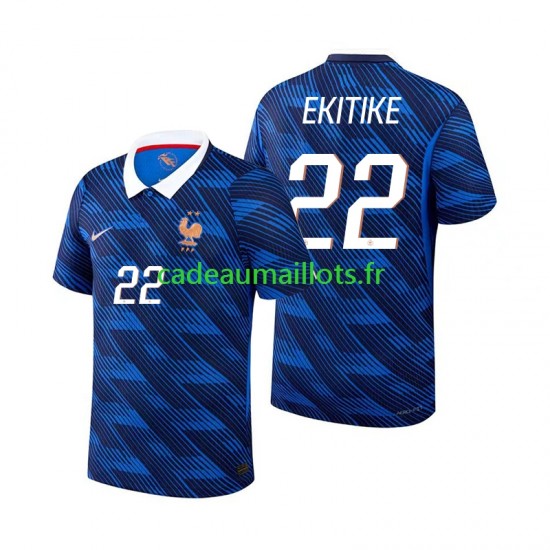 France Maillot avec flocage Hugo Ekitike 22 Domicile Coupe du Monde 2026 ,Homme MC