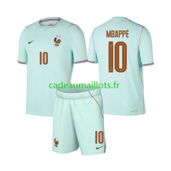 France Maillot avec flocage Mbappé Kylian 10 Extérieur Coupe du Monde 2026 ,Tenue Enfant MC