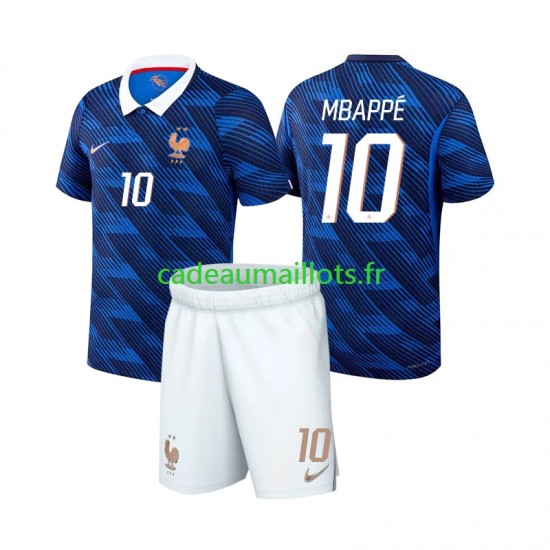 France Maillot avec flocage Mbappé Kylian 10 Domicile Coupe du Monde 2026 ,Tenue Enfant MC