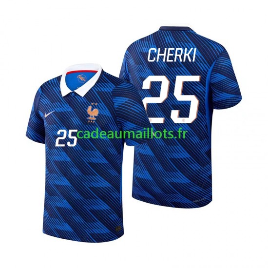 France Maillot avec flocage Rayan Cherki 25 Domicile Coupe du Monde 2026 ,Homme MC