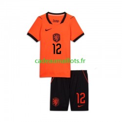 Pays-Bas Maillot avec flocage Jeremie Frimpong 12 Domicile Coupe du Monde 2026 ,Tenue Enfant MC