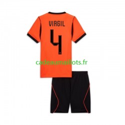 Pays-Bas Maillot avec flocage Virgil van Dijk 4 Domicile Coupe du Monde 2026 ,Tenue Enfant MC