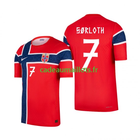 Norvège Maillot avec flocage Alexander Sorloth 7 Domicile Coupe du Monde 2026 ,Homme MC