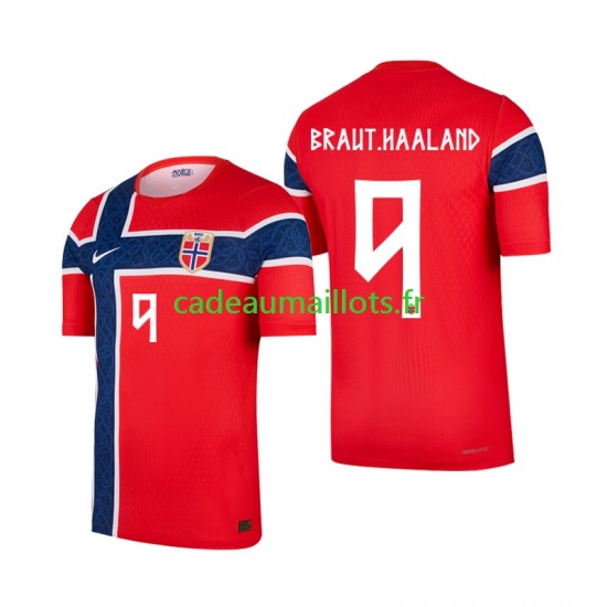 Norvège Maillot avec flocage Erling Haaland 9 Domicile Coupe du Monde 2026 ,Homme MC