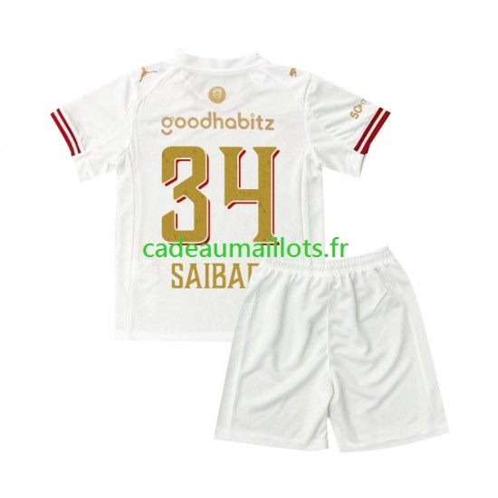 PSV Eindhoven Maillot avec flocage Ismael Saibari 34 Efteling 4ème 2025-2026 ,Tenue Enfant MC
