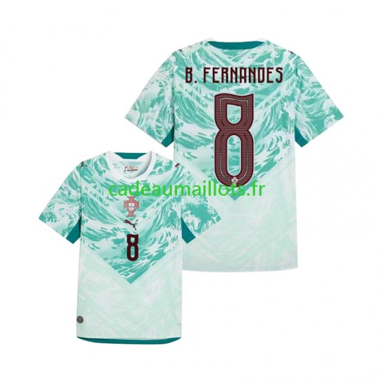 Portugal Maillot avec flocage Bruno Fernandes 8 Extérieur Coupe du Monde 2026 ,Homme MC