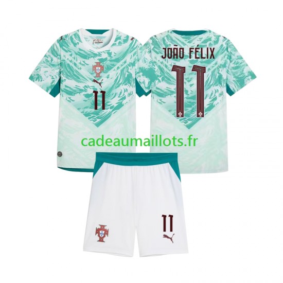 Portugal Maillot avec flocage Joao Felix 11 Extérieur 2026 2027 ,Tenue Enfant MC