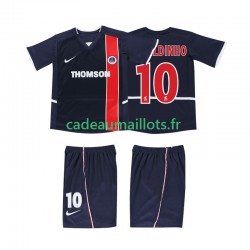 AC Milan Maillot avec flocage RONALDINHO 10 Rétro Domicile 2010 2008 ,Tenue Enfant MC