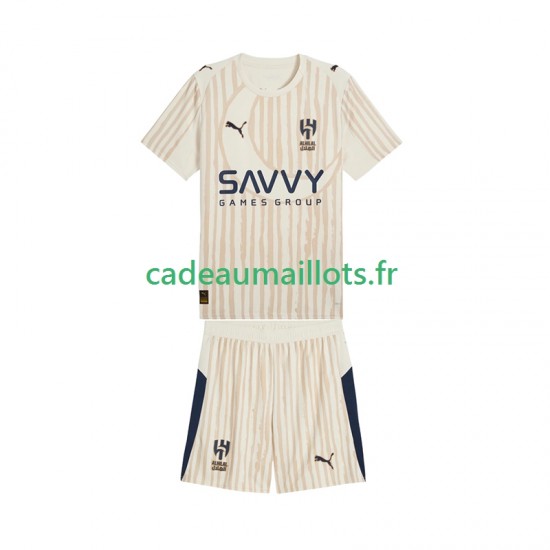 Al Hilal Maillot avec flocage CWC Extérieur 2025-2026 ,Tenue Enfant MC
