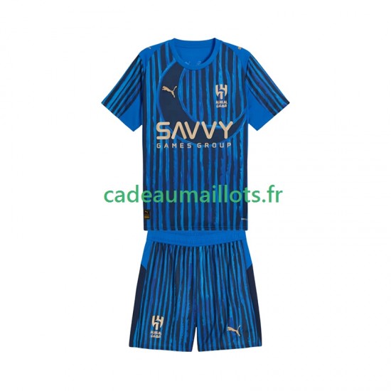 Al Hilal Maillot avec flocage CWC Domicile 2025-2026 ,Tenue Enfant MC