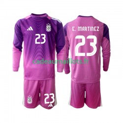 Argentine Maillot avec flocage Emiliano Martinez 23 Gardien Domicile 2025 ,Tenue Enfant ML