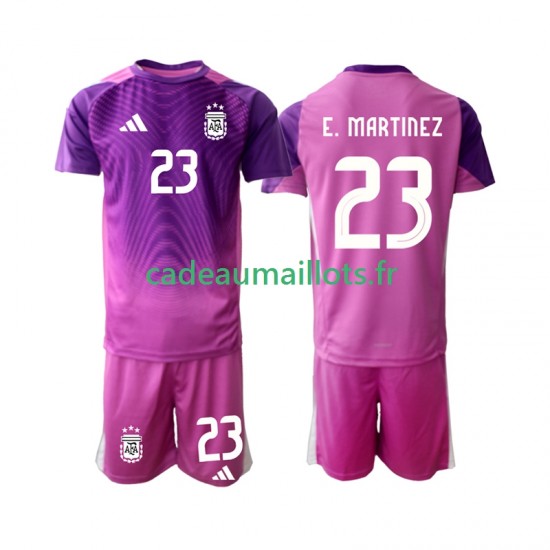 Argentine Maillot avec flocage Emiliano Martinez 23 Gardien Domicile 2025 ,Tenue Enfant MC