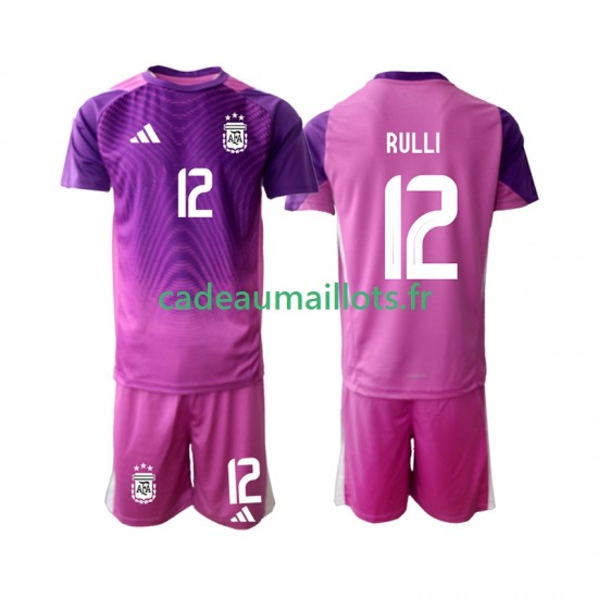 Argentine Maillot avec flocage Geronimo Rulli 12 Gardien Domicile 2025 ,Tenue Enfant MC Argentine Maillot avec flocage Geronimo Rulli 12 Gardien Domicile 2025 ,Tenue Enfant MC