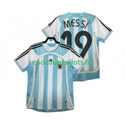 Argentine Maillot avec flocage MESSI 19 Rétro Domicile 2006 ,Homme MC