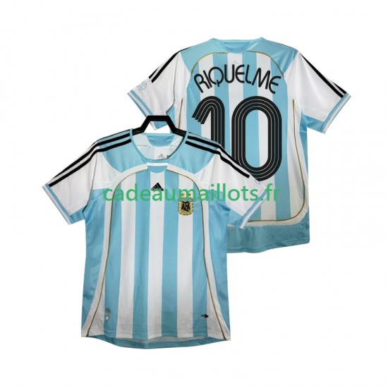 Argentine Maillot avec flocage RIQUELME 10 Rétro Domicile 2006 ,Homme MC