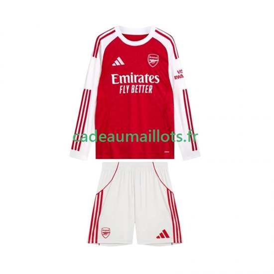 Arsenal Maillot avec flocage Domicile 2025-2026 ,Tenue Enfant ML