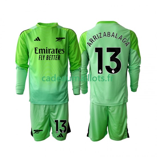 Arsenal Maillot avec flocage Kepa Arrizabalaga 13 Gardien Extérieur 2025-2026 ,Tenue Enfant ML