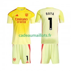 Arsenal Maillot avec flocage Raya 1 Gardien Domicile 2025-2026 ,Tenue Enfant MC