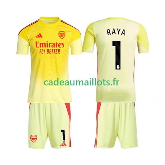 Arsenal Maillot avec flocage Raya 1 Gardien Domicile 2025-2026 ,Tenue Enfant MC