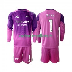 Arsenal Maillot avec flocage Raya 1 Gardien 3ème 2025-2026 ,Tenue Enfant ML
