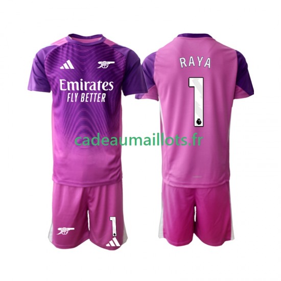 Arsenal Maillot avec flocage Raya 1 Gardien 3ème 2025-2026 ,Tenue Enfant MC