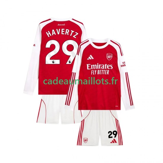 Arsenal Maillot avec flocage Kai Havertz 29 Domicile 2025-2026 ,Tenue Enfant ML