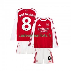Arsenal Maillot avec flocage Martin Odegaard 8 Domicile 2025-2026 ,Tenue Enfant ML
