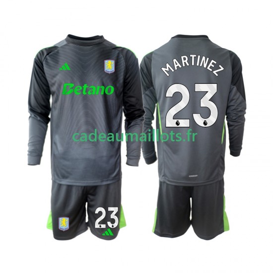 Aston Villa Maillot avec flocage Emiliano Martinez 23 Gardien Domicile 2025-2026 ,Tenue Enfant ML