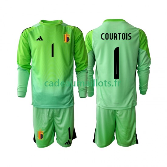 Belgique Maillot avec flocage Thibaut Courtoi 1 Gardien Domicile 2025 ,Tenue Enfant ML