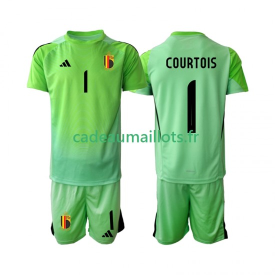 Belgique Maillot avec flocage Thibaut Courtoi 1 Gardien Domicile 2025 ,Tenue Enfant MC