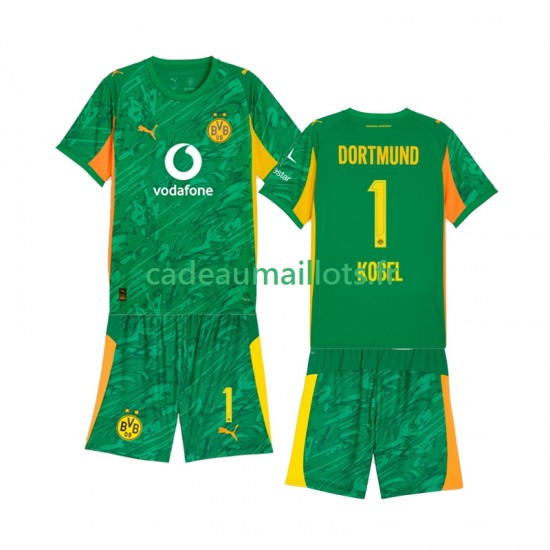 Borussia Dortmund Maillot avec flocage Gregor Kobel 1 Gardien Domicile 2025-2026 ,Tenue Enfant MC