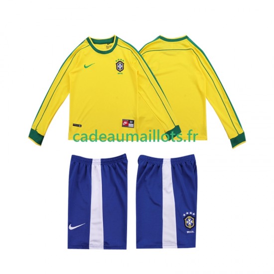 Brésil Maillot avec flocage Rétro Domicile 1988 ,Tenue Enfant ML Brésil Maillot avec flocage Rétro Domicile 1988 ,Tenue Enfant ML