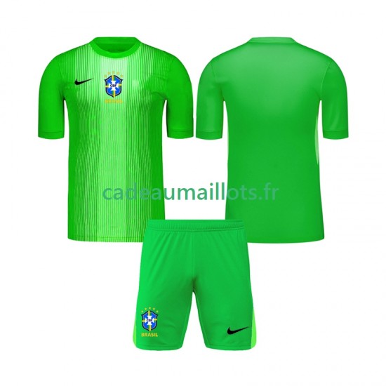Brésil Maillot avec flocage Gardien Domicile 2026 ,Tenue Enfant MC