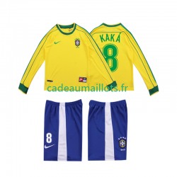 Brésil Maillot avec flocage KAKA 8 Rétro Domicile 1988 ,Tenue Enfant ML
