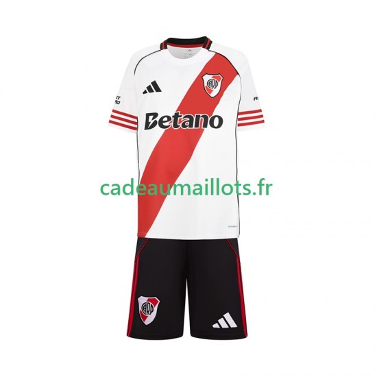 CA River Plate Maillot avec flocage Domicile 2025-2026 ,Tenue Enfant MC